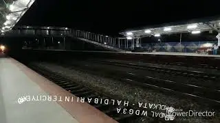 OFFLINK LOCO WITH KOLKATA HALDIBARI TRI WEEKLY INTERCITY EXPRESS SHOWS ITS MASSIVE SPEED..