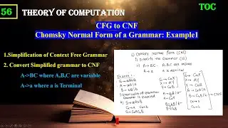 Chomsky Normal Form of a Grammar: Example1 # Theory of Computation|TOC | Lect 56