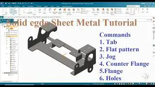 Solid Edge Sheet Metal 3D Modeling Tutorial | Beginner to Advanced