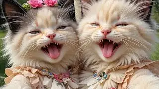 FUNNY CAT COUPLE 😅😆 BABY CAT VIDEO😺 CUTE AI CAT 😹 CUTE BABY KITTEN IMAGES 😽🐈#cattales #catfunny