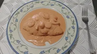 PESCADO CON CAMARONES EN CREMA DE CHIPOTLE 