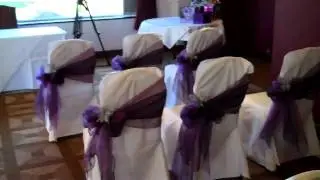 chair bows at Slaley Hall by eventdiva.co.uk