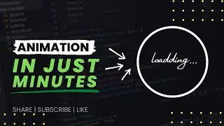 how to create a loading animation in html|| how to make a loading animation in CSS