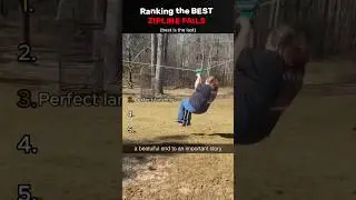 Ranking the Best Zipline Fails #zipline #fails #funny #rankinh