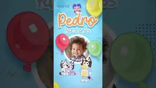 Convite Animado Anivers&aacute;rio Aventura Bluey Menino  #conviteanimado #bluey