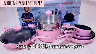 Panci Set SUPRA | 9 piece pastel PINK alumunium cookware chef renatta moeloek