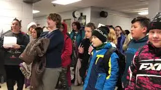 Middle School and Administrative Staff Caroling