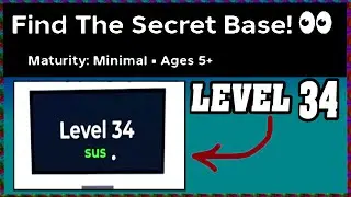LEVEL 34 FIND THE SECRET BASE Walkthrough 👀 [Roblox] [Full Guide English]