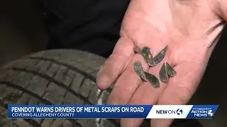 Tires damaged by metal shards
