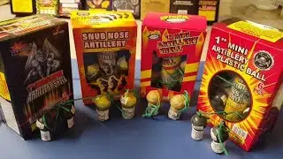 Fireworks Comparison Demo - 1 Inch Mini Artillery Shells - (Dominator/Winda/Cutting Edge/Boomer)