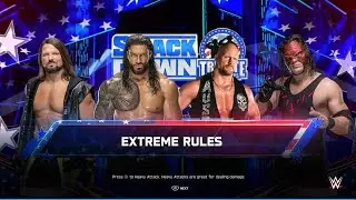 Roman Reigns vs AJ Styles vs Stone Cold vs Kane Bloody Fatal 4 way Match
