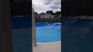 Above ground pool cooler bracket and fountain