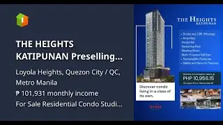 THE HEIGHTS KATIPUNAN Preselling condo near Ateneo by AVIDA LAND CORP