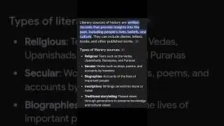 Let's learn about Literary sources