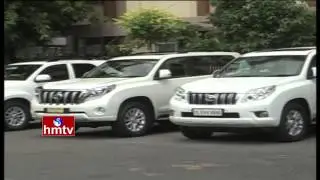 KCR Convoy | New Land Cruiser Prado Vehicles for Telangana CM | HMTV
