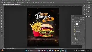 BURGER POSTER DESIGN | PHOTOSHOP POSTER DESIGN #posterdesign #viral #graphicdesign #ytshort #trend 