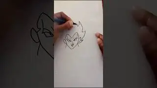 How to draw ⚡ Vegeta ⚡easy drawing#short vedio#