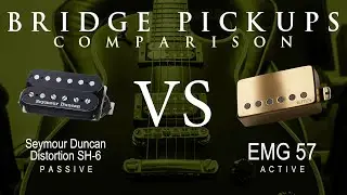 Seymour Duncan DISTORTION SH-6 vs EMG 57 - Bridge Pickup Guitar Tone Comparison Demo