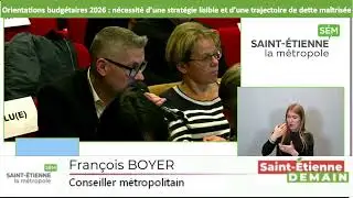 Conseil m&eacute;tropolitain du 25 11 26 - Intervention de Fran&ccedil;ois Boyer - Orientations budg&eacute;taires 2026