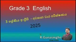 Grade 3 English - Third Term Test 2025