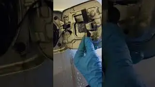 SATISFYING Gas Door Cleaning! 🚘💕#car #carinterior #trending #trendingshorts