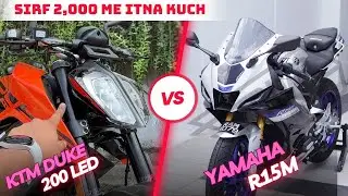 2023 KTM Duke 200 LED vs Yamaha R15M TFT||MT-15 Judge MT-15🤔||
