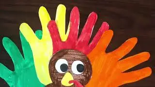 How to make colorful turkey. Fun activity for kids. Kids craft
