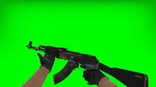 AK 47 Elite build Showcase Animation HD 1080p Green Screen - CS GO