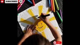 Let's Draw a Sun Picture Together #top #viralvideo #art  #art #happy   #1million #shorts #drawing 