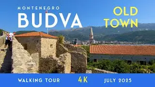 Budva Old Town, Montenegro 4K Walking Tour | Citadel Walls & Stunning Adriatic Views