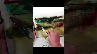 Quick simple abstract landscape! #loosewatercolorpainting #watercolour
