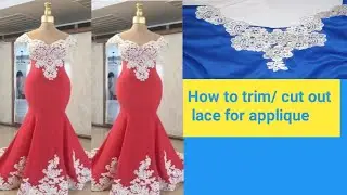 How to cut out lace / trim out lace for applique. How to use soldering iron to trim out lace.