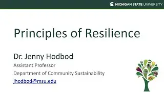 Dr. Jennifer Hodbod's Resiliency Series: Principles of Resilience