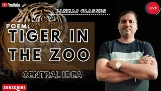 Class 10 english ll english class 10 ll A Tiger in the zoo central idea ll By-Pankaj Sir 