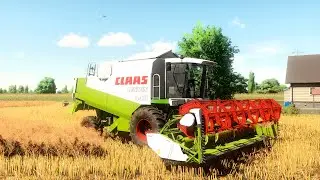 FS22 / Карта Polesine [ ИТАЛИЯ ] / #33 Уборка овса, рапса Claas Lexion 440, Scania P310