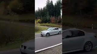BMW E60 M5 drifting in the woods🤯! #viral #bmwmmotorsport #bmwm5 #m5e60 #v10 #drift