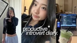 PRODUCTIVE DAYS AT HOME 📓 work vlog, coding, editing, making matcha & self-care