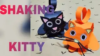 How to make a cat craft |  Shaking head cat making | Moving paper toys | Paper cat | DIY paper craft