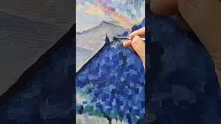 Adding dark hues to make the light values pop #abstractart #artshorts #artistonyoutube #arttutorial