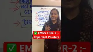 EMRS TIER-2 :- Important Pointers 🔥