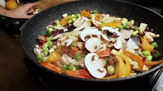Relaxing Chicken Fajita ASMR Cooking NO MUSIC NO TALKING Recipe 1080p