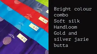 Pure silk Handloom | Bright colour combos | Silk mark certified pure silk saree in low price