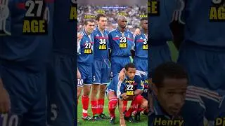 France squad vs Italy Final UEFA Euro 2000🔥How Old Was It🤔#footballshorts #zidane #henry