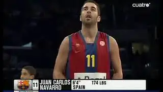 Juan Carlos NAVARRO 34 points Barcelona - LAKERS 2008 - TotBar&ccedil;a