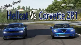 Forza Motorsport 6 - DRAG RACE: Dodge Challenger SRT Hellcat Vs Corvette ZR1