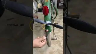 Running a Drone Motor with a 2-Wing Propeller Using a Bicycle Tire #youtubeshorts #project #diy