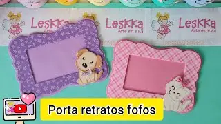 DIY - PORTA RETRATO CACHORRINHO E GATINHA