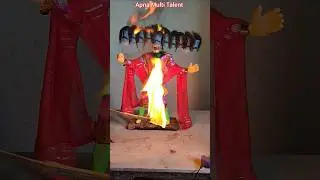 Ravan making 2025 | Ravan putla making matches | how to make ravan #Ravan #Shorts