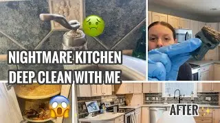 Уборка самой грязной кухни, которую я когда-либо видела 🤢 | Генеральная уборка кухни в нашем ново...