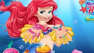 Disney mermaid Princess Ariel Nails Salon - Games for girls